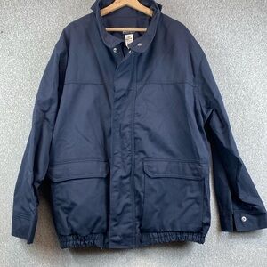 Bulwark FR canvas chore coat XL bomber style zip & snap heavy welding workwear